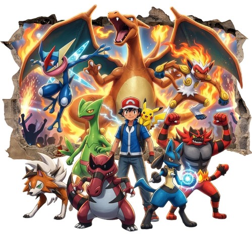 Pokemon wandtattoo wandsticker - pokemon,