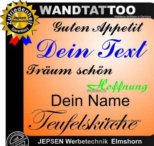 Aufkleber text name 60cm - aufkleber,