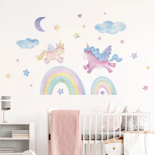 Wandtattoo einhorn regenbogen - wandtattoo,einhorn,