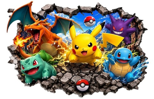 Pokemon wandtattoo wandsticker - wandtattoo,