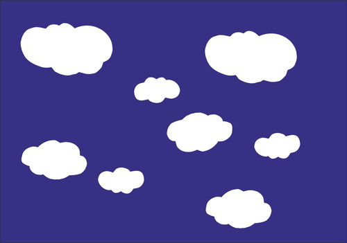 Wolken stück aufkleber - wolken,