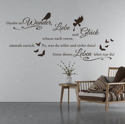 Wandtattoo glaube wunder - glaube, an