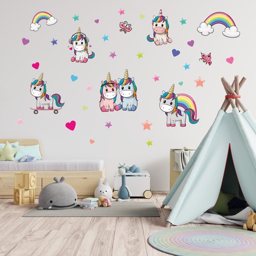 Einhorn wandtattoo sticker - einhorn,