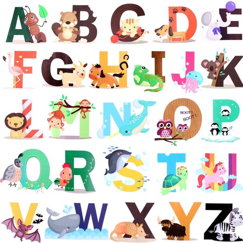 Bunte abc wandaufkleber - abc, –
