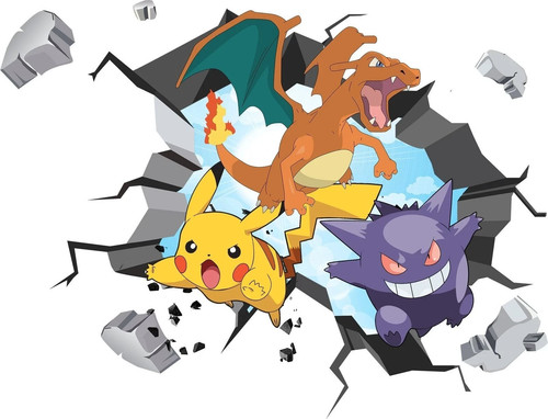 Pokemon wandsticker explosion - wandsticker,