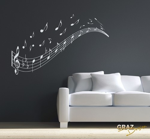 Wandtattoo wohnzimmer musik - wandtattoo,