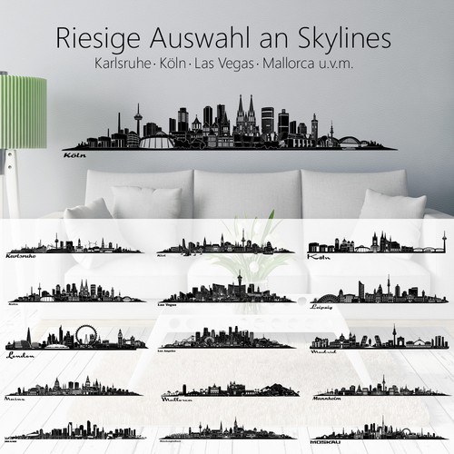 Skyline wandaufkleber - skyline,