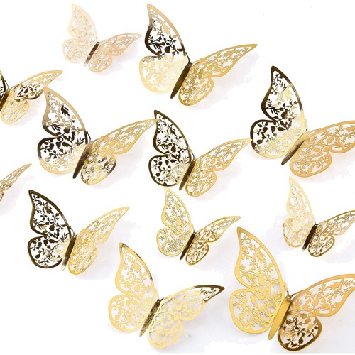 Schmetterling aufkleber gold - schmetterling,