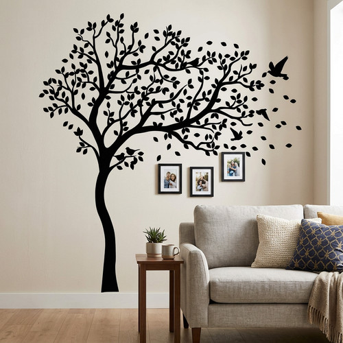 Wandtattoo baum mit vögeln - wandtattoo,