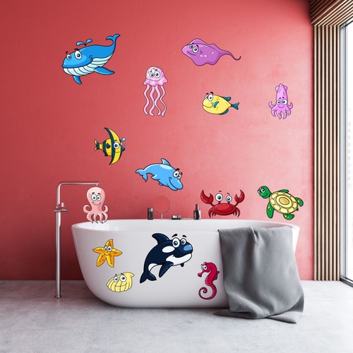 Badezimmer aufkleber set - 14,